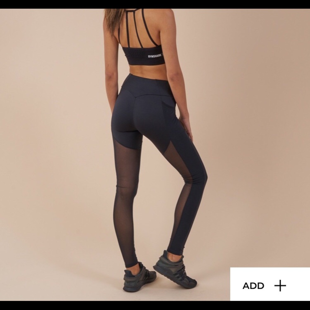 NWT Gymshark “Simply Mesh” Black Legging